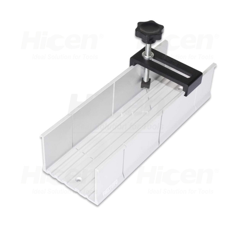 Metal Aluminum Miter Box 9.8 Inch Mitre Box for Manual Saw for Hand Saw 3 Cutting Angles