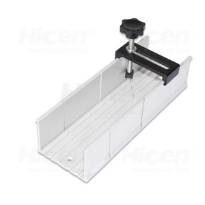 Metal Aluminum Miter Box 9.8 Inch Mitre Box for Manual Saw for Hand Saw 3 Cutting Angles