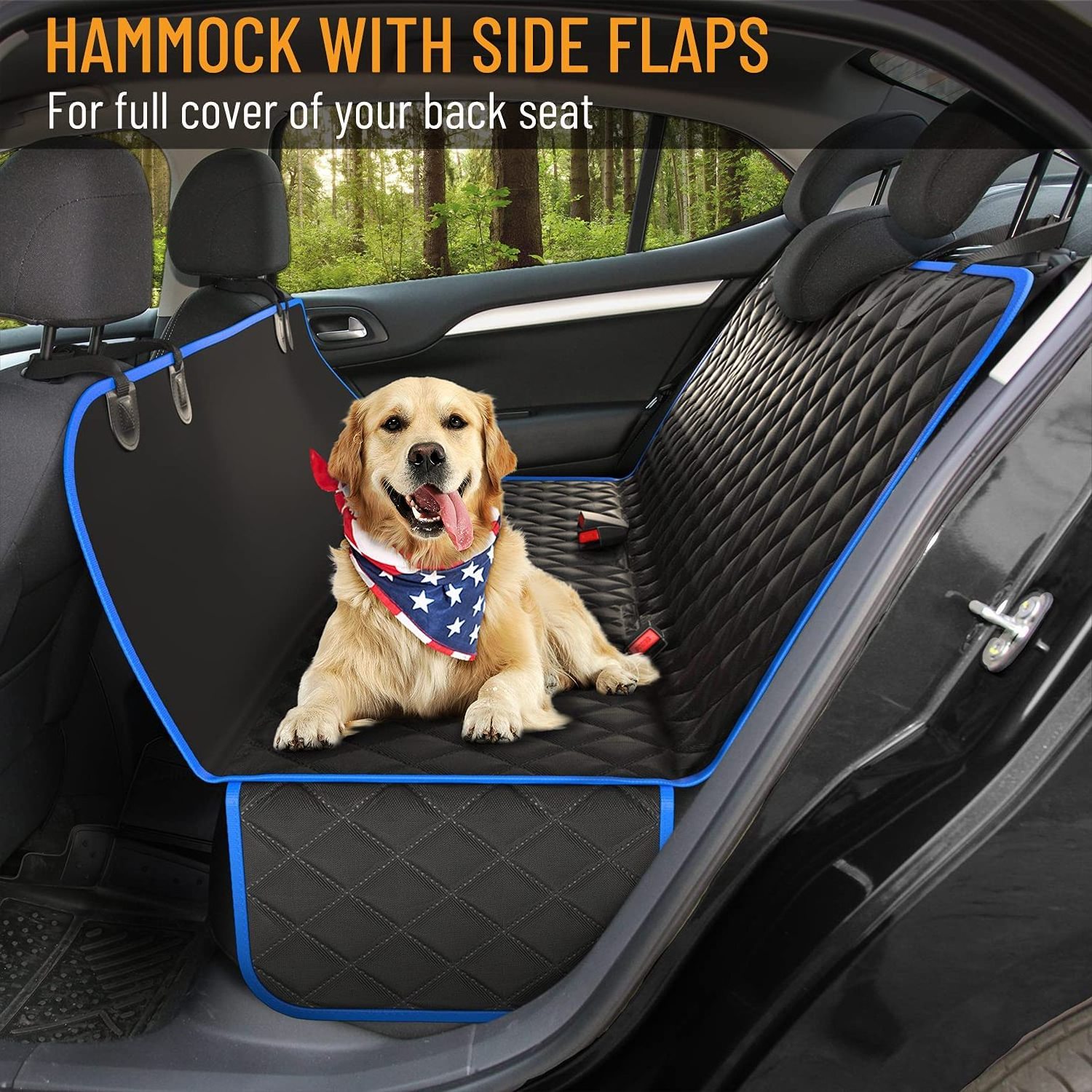 Dog Back Seat Cover Protector Waterproof Scratchproof Nonslip Hammock for Dogs Backseat