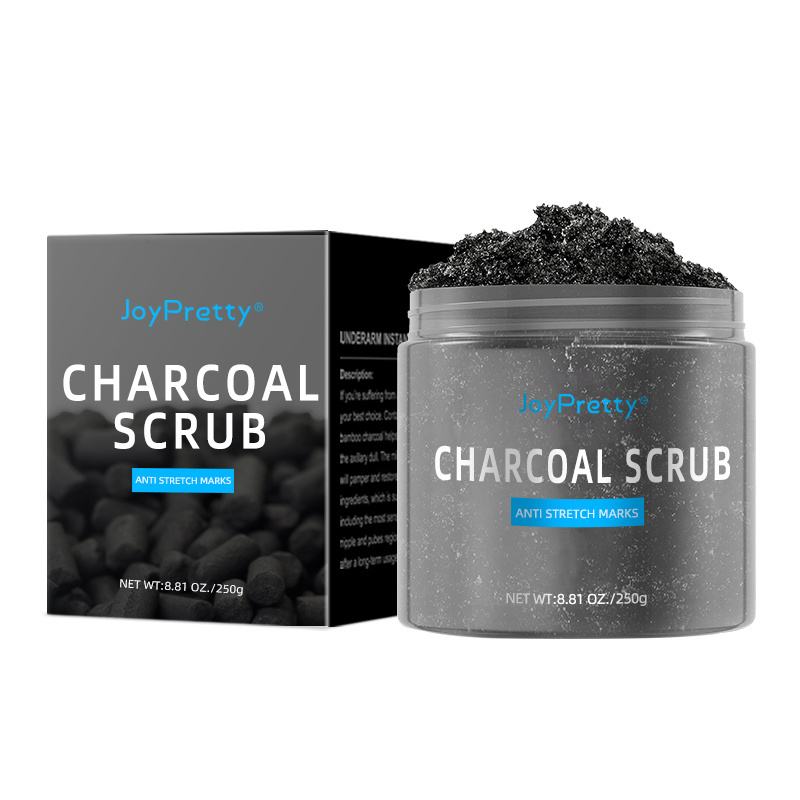 Customized Wholesale All Natural Luxury Deep Cleansing Skin Whitening Exfoliating Sugar Charcoal Body Scrub