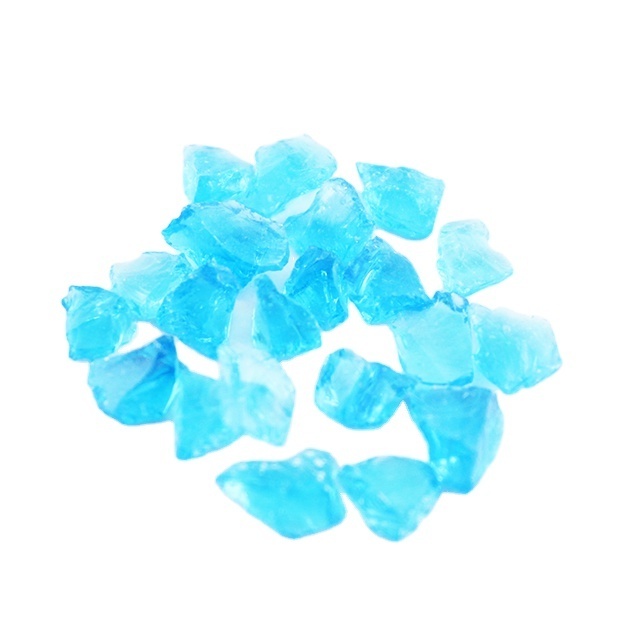 1/4'' ocean blue garden glass rocks for fire pit decoration