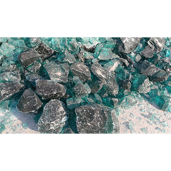 Decorative slag glass rocks construction glass rock