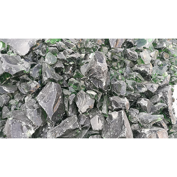 Decorative slag glass rocks construction glass rock