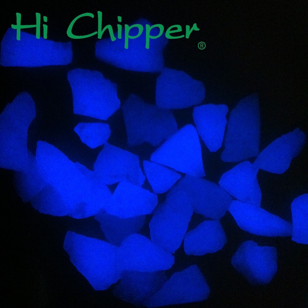 Discount price natural glowing glass stone with various colors glow in the dark garden pebbles