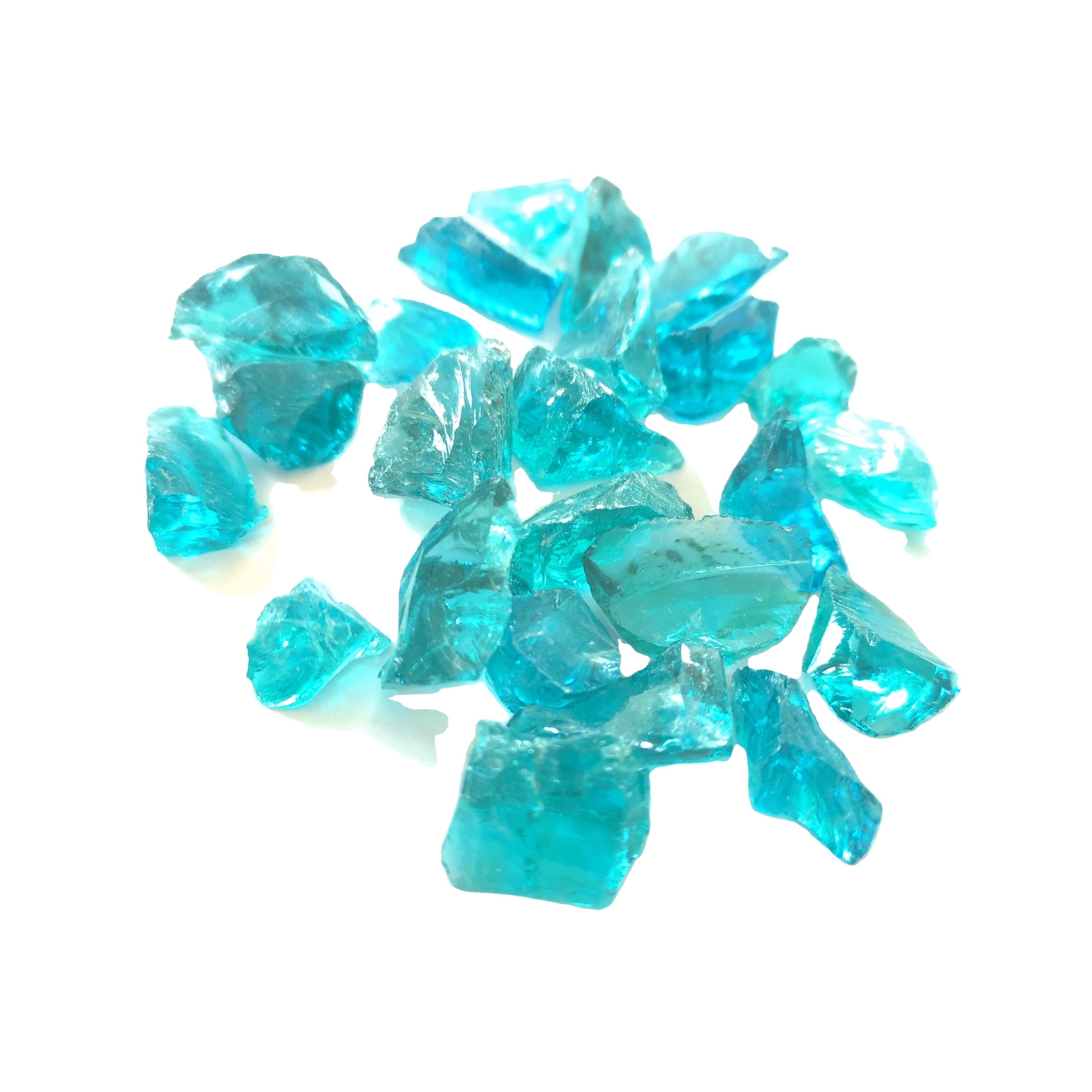 1/4'' ocean blue garden glass rocks for fire pit decoration