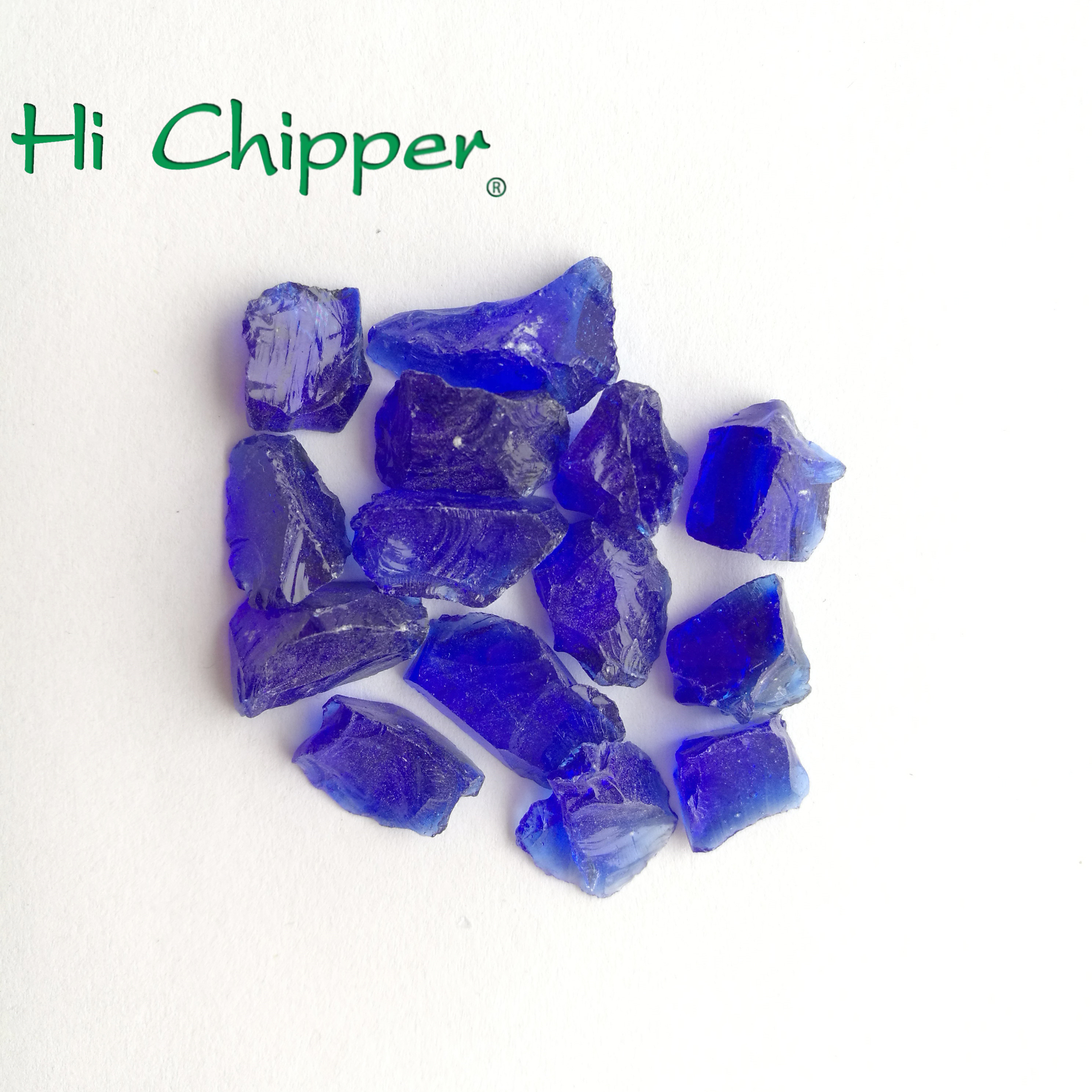 Blue Crushed Glass Rock for Landscaping Decoration