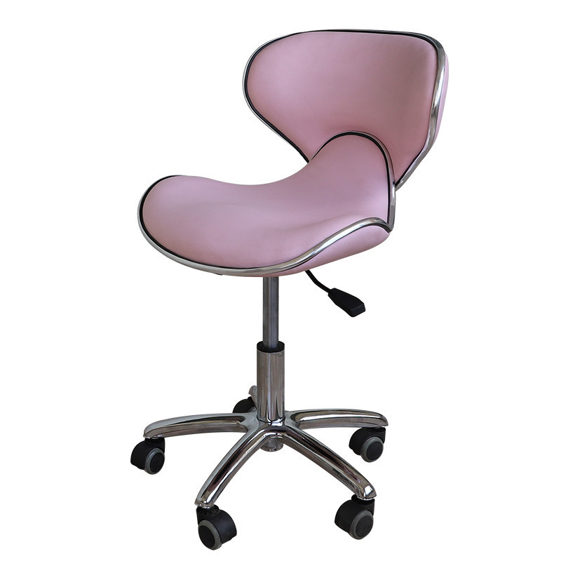 HICOMED Pink Aesthetic Spa Salon Stool Multi-functional Adjustable Facial Technician Dentist Barber Chair Luxury bar chair