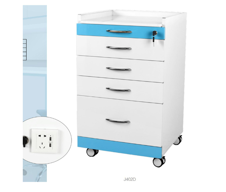 Hospital Stainless Steel Movable Convenient & Durable Top Dental Cabinet Dental Clinic Equipment Medical Trolley Cabinet Cart