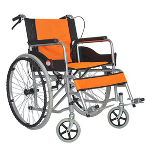 Thickened manual stainless steel wheelchair folding elderly scooter portable wheelchair for the disabled