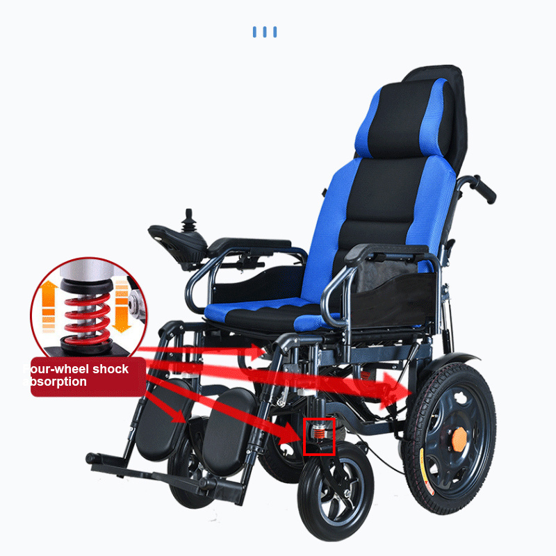 Medical Care Portable Electric Wheelchair for Adults Foldable silla de ruedas Wheelchairs All Terrain Folding Wheel Chair