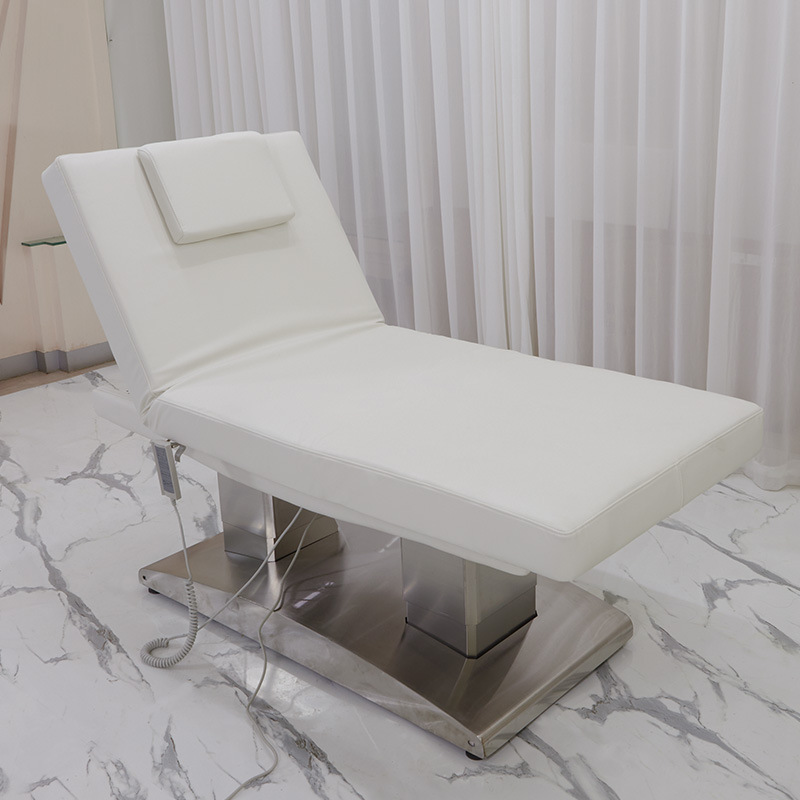 Beauty Parlour Furniture Spa Salon Luxury Double Columns Electric Beauty Bed Automatic Massage Tables