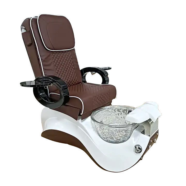 HICOMED Coffee Wholesale Barbershop Equipment Manicure Chair Luxury Electric Used Pedicure Chair With LED Basin