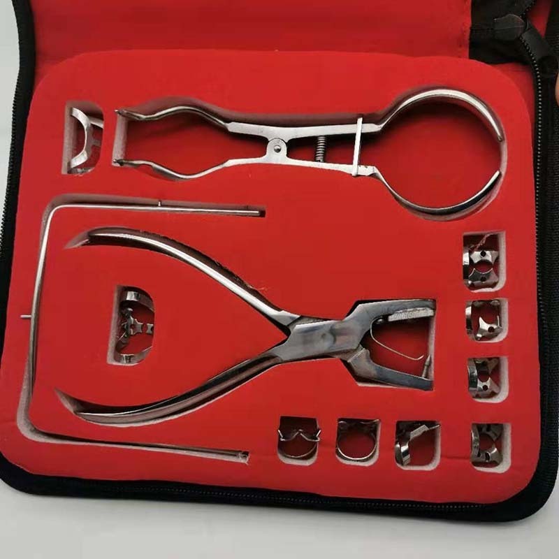 High quality dental rubber dam kits punching dam clamps spreader rubber barrier isolation set for tooth care