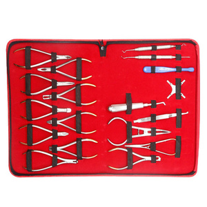 18pcs Dentist Orthodontic Tools Set Archwire Corrector Forceps Stainless Steel Orthodontic Pliers Forming Forceps