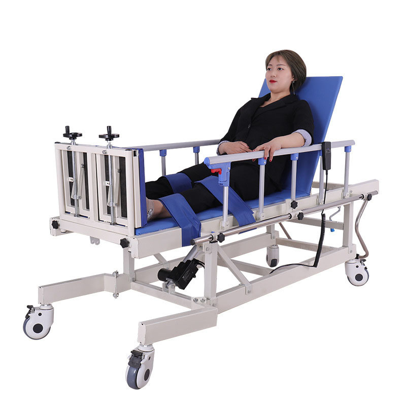 Stroke hemiplegia paralysis auxiliary patient vertical standing bed electric lifting rehabilitation training bed with CE motor