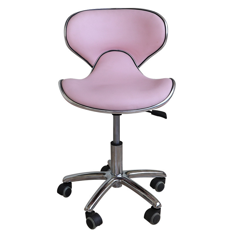 HICOMED Pink Aesthetic Spa Salon Stool Multi-functional Adjustable Facial Technician Dentist Barber Chair Luxury bar chair