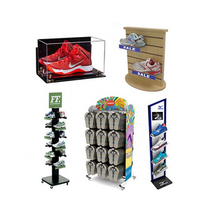 Acrylic Cardboard Shoe Holder Displays Wall Metal Floor Wood Rotating Shoe Display Countertop Shoe Display Rack Stand For Shop