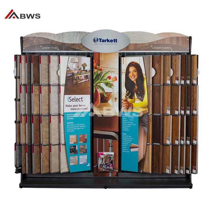 Quality Assured Floor Metal Wire Carpet Display Shelf Carpet Sample Display Rack And Stand