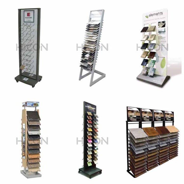 Ceramic Tower Tile Marble Slab Sample Sliding Stone Quartz Granite Floor Standing Display Showroom Display Racks