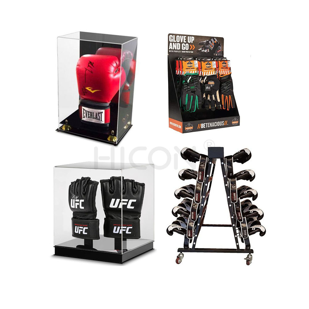 Custom Floor Racks Shelves Show Gloves Hook Display Baseball Football Gloves Metal Display Rack Stand