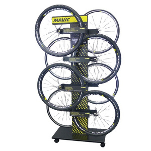 Boost Sales Alloy Wheel Display Stands, Floor Tire Display Stand Motorcycle