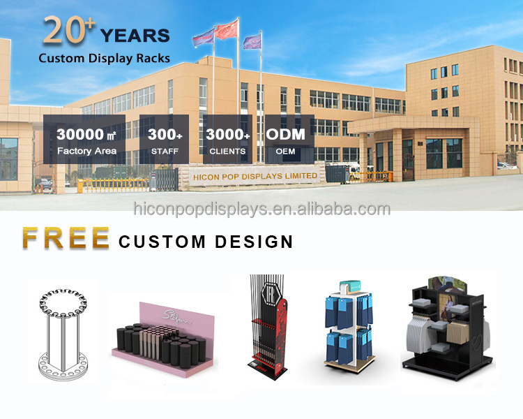 Discount Large Cosmetic Store Acrylic Display Stands Wood Metal Makeup Display Case PVC Supermarket Shelves Gondola