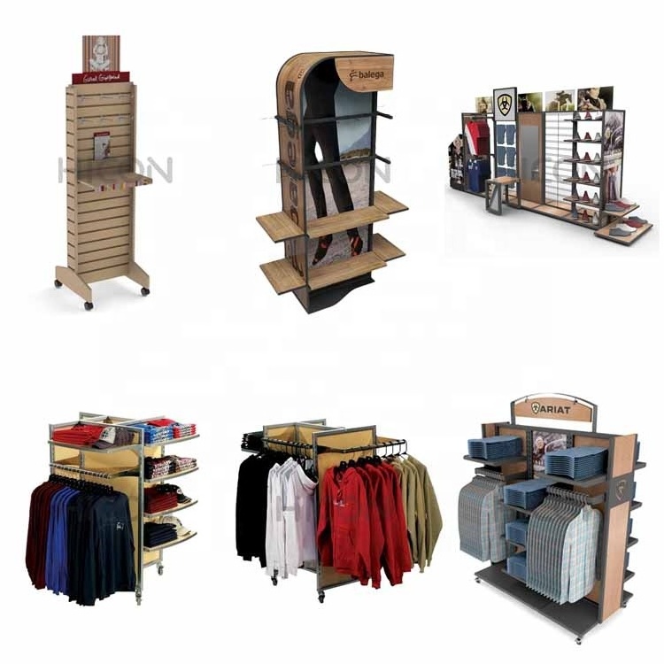 Wholesale Retail Shirt Display Boutique Luxury Children Kids Clothing Shelves Store Fixtures T Shirt Display Racks