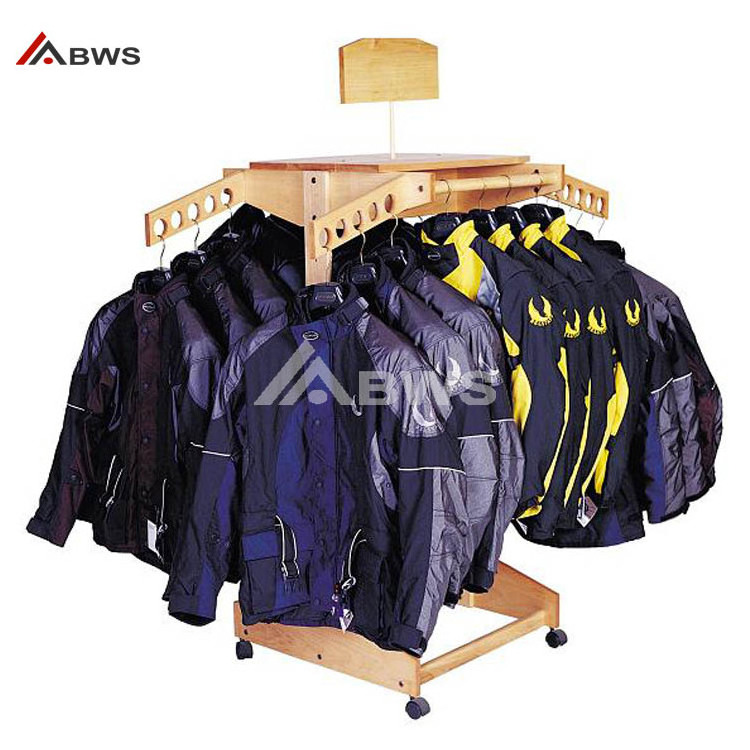 Clothes  Store Commercial Display Garment Rack Hanging Clothes Display Rack With 4 Wheels