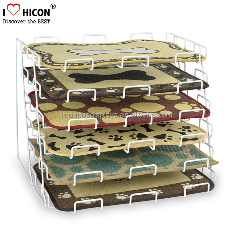 Unique Freestanding Area Rug Display Rack, Metal Retail Shop Hanging Rug Display Rack For Sale