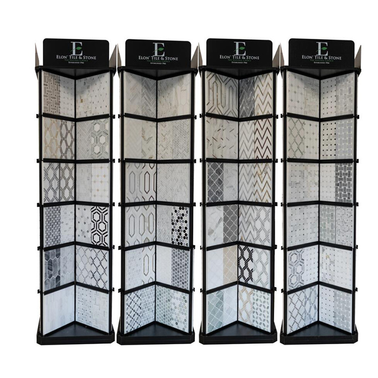 Freestanding Steady Metal Large Plate Marble Mosaic Sample Rack Ceramic Tile Quartz Stone Display Rack