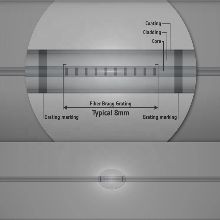 Optical Fiber Grating Reflection Components  system Mini FBG Fiber Bragg Grating 1310nm 1550nm