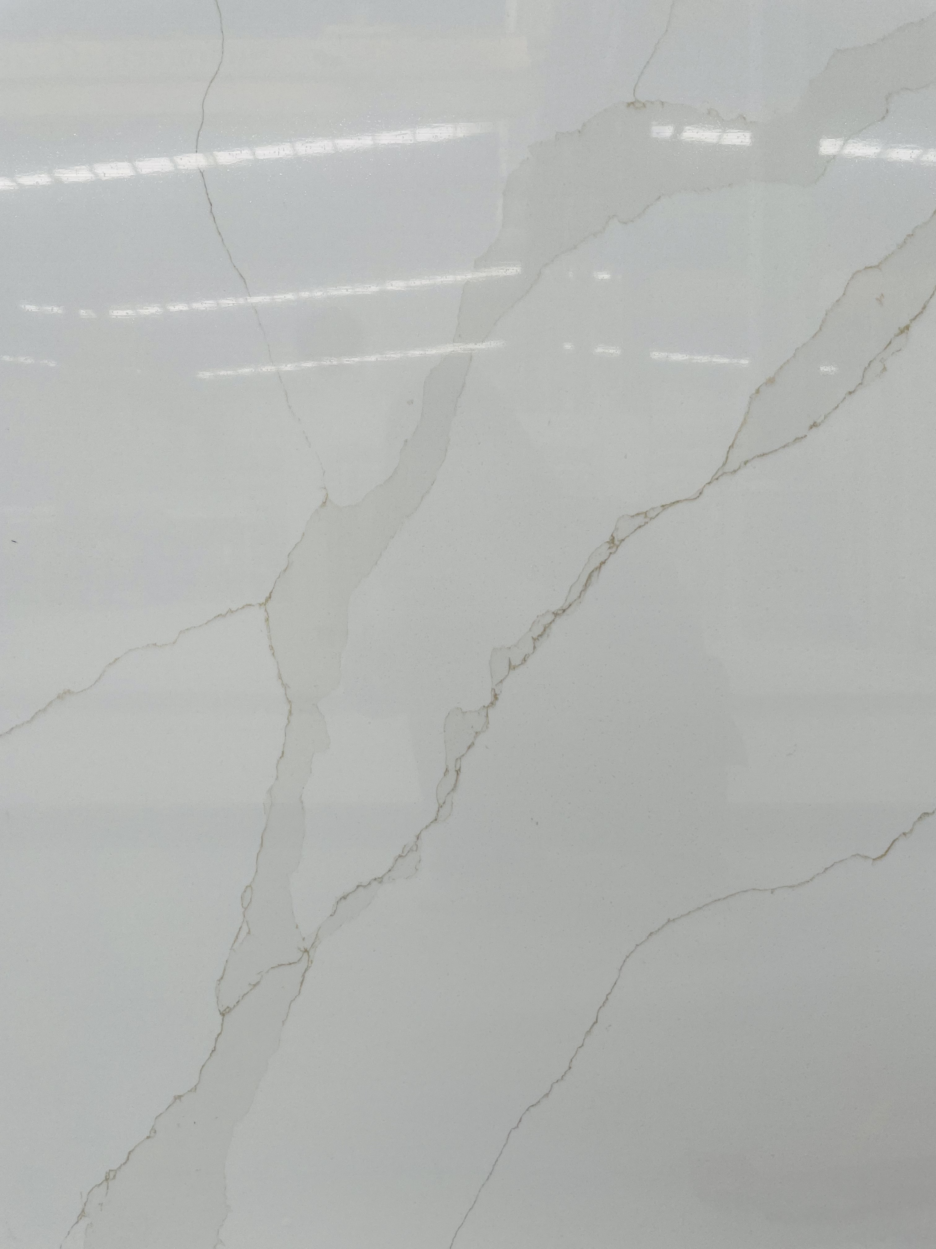 HIC Quartz Polished Quartz For Stone Kitchen Countertops Artificial Calacatta Gold Quartz Slab