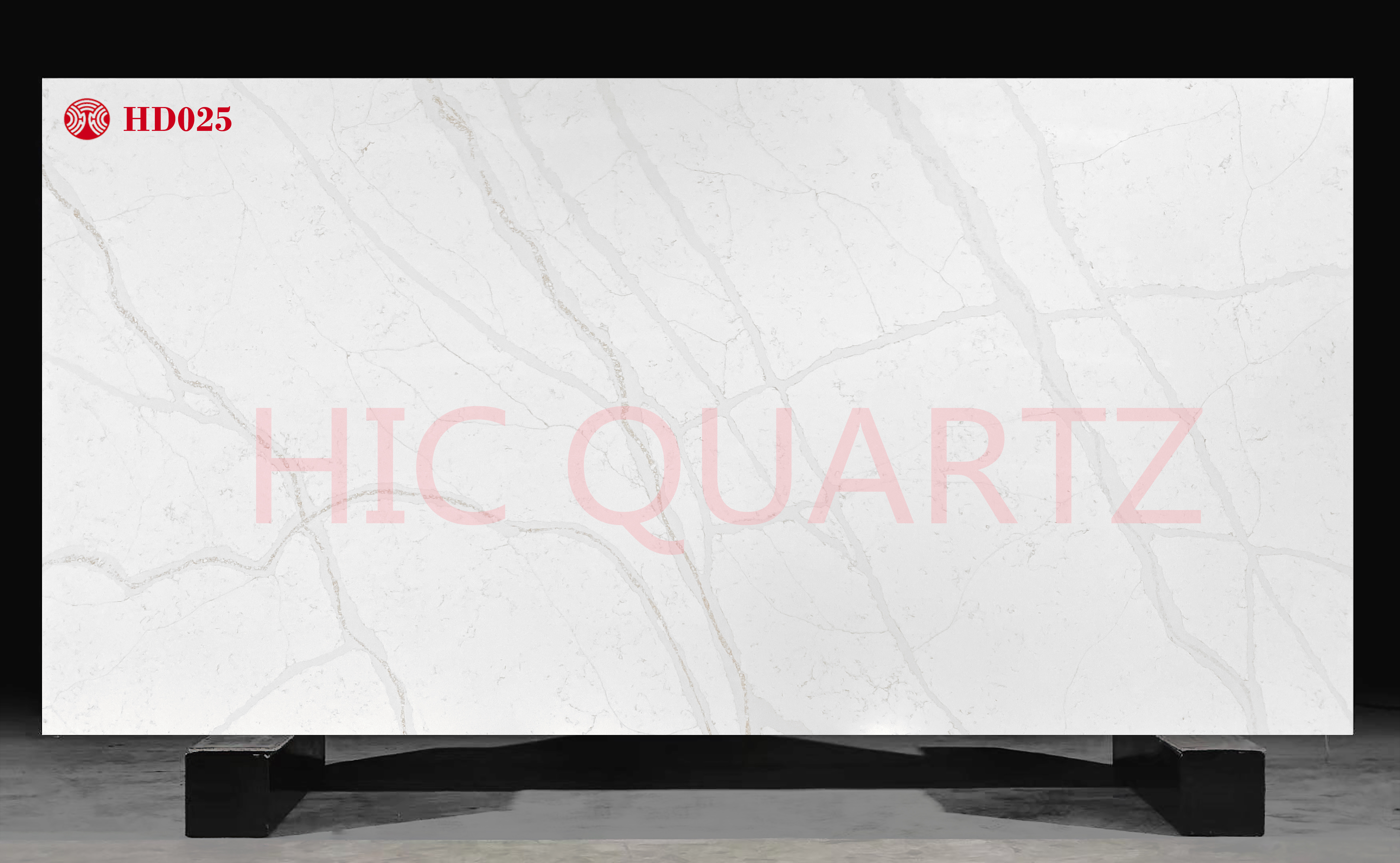 HIC QUARTZ Calacatta White Tax Free Artificial Quartz Stone Slab Kitchen Countertop with Competitive Price Sale Choice Top Edge