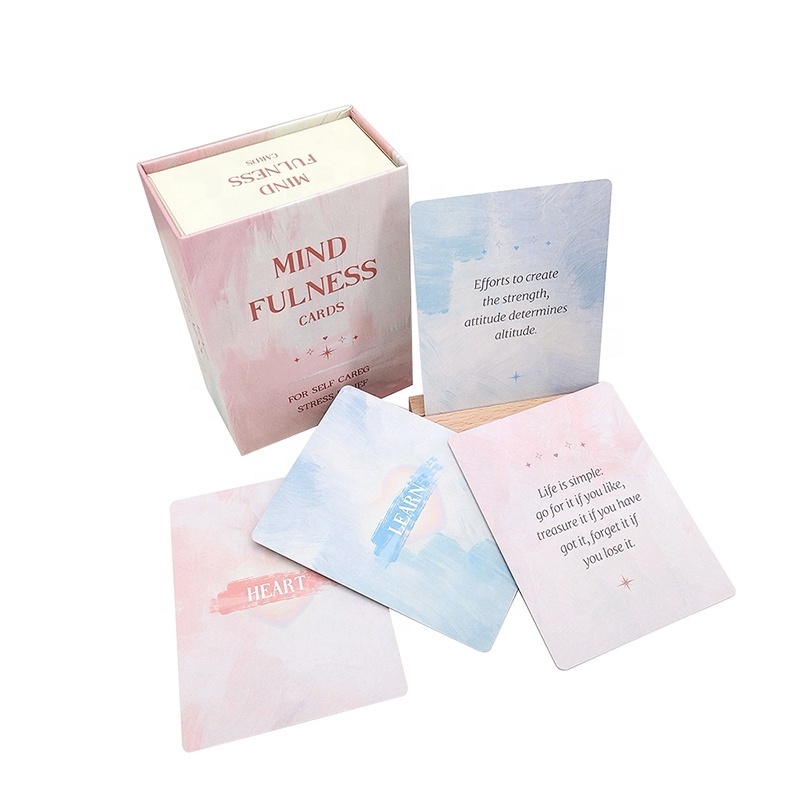 Hicreate Printed Flash Card Trading Game Wholesale Playing Cards Mental Health Affirmation Card