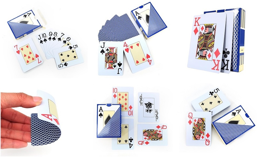 Hicreate verified pro Customized Logo Paper Poker Card Game Playing Cards Advertising PVC Waterproof Playing Cards