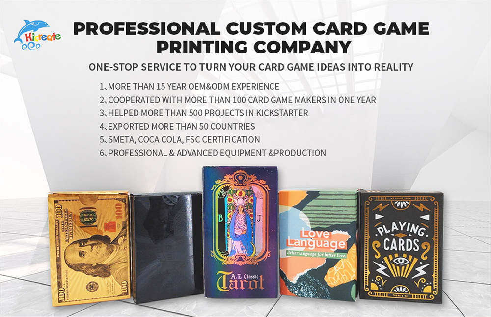 Hicreate Custom printed deck playing poker cards,customised card game