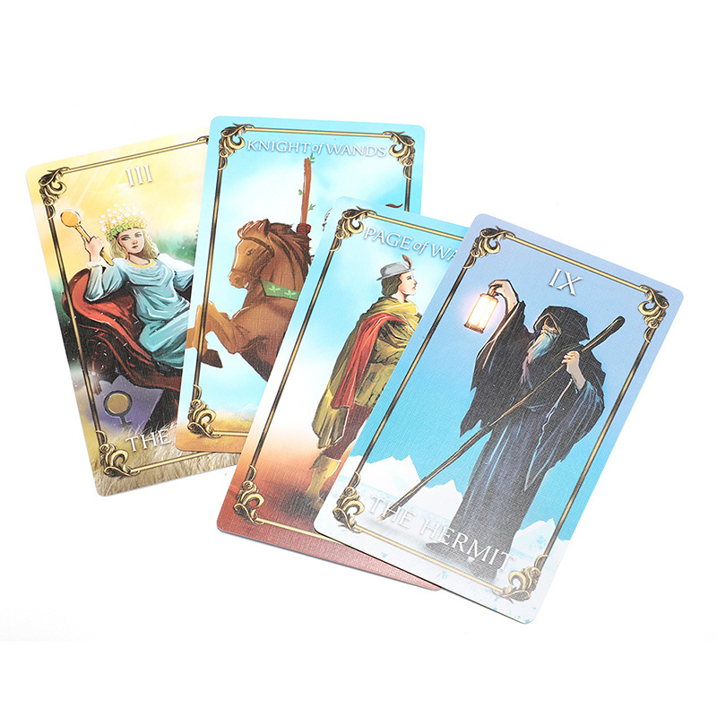 Wholesale Custom Printing Game Playing Cards A.E Tarot Cards Holographic Deck Tarot Card Factory