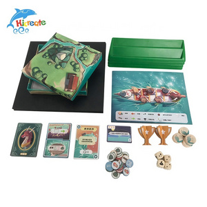 Custom Printing Foldable Paper Board Game For Family Travel With Dice Token