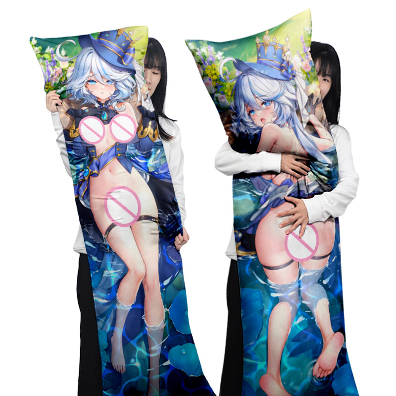 Cheap Anime Custom Genshin Impact Furina Focalors Body Pillow Case Uncensored Printed Dakimakura