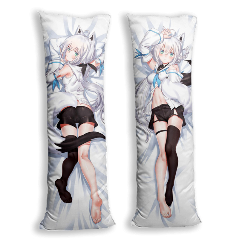 Custom print dakimakura Vtuber Hololive Shirakami Fubuki waifu Long Size Body Pillow anime Rechthoek Kussensloop