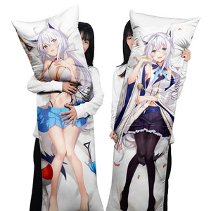 Custom print dakimakura Vtuber Hololive Shirakami Fubuki waifu Long Size Body Pillow anime Rechthoek Kussensloop