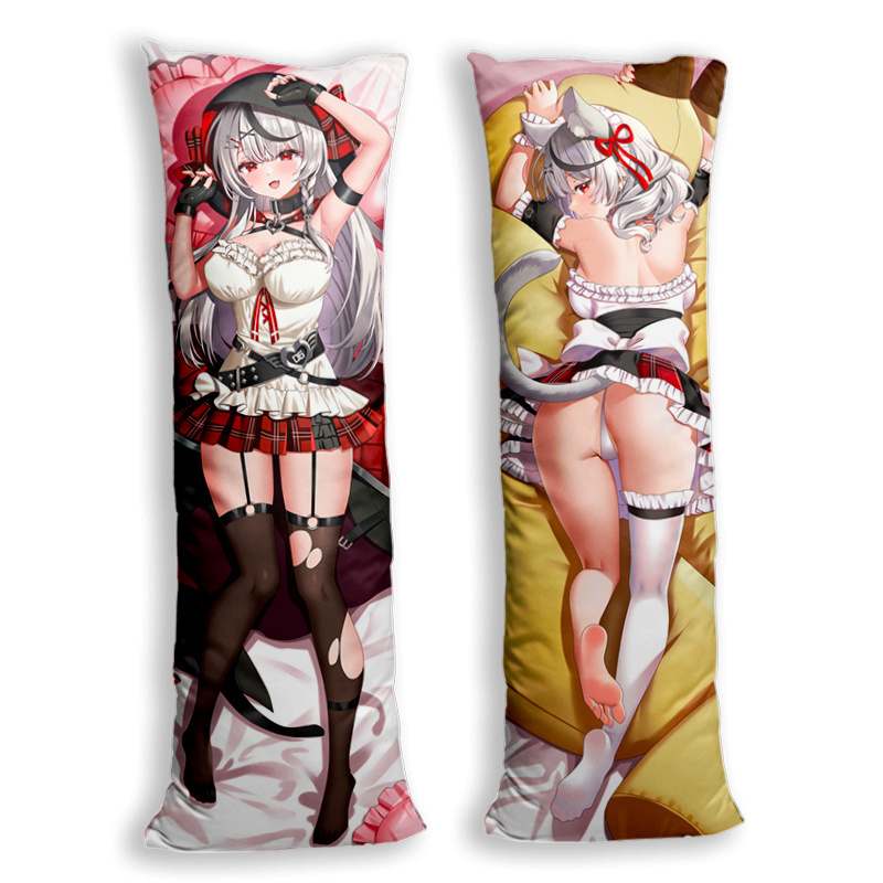 Custom print anime Vtuber Sakamata Chloe Kuroe Hololive Cute Girl Long Size Body Pillow Covers Cases