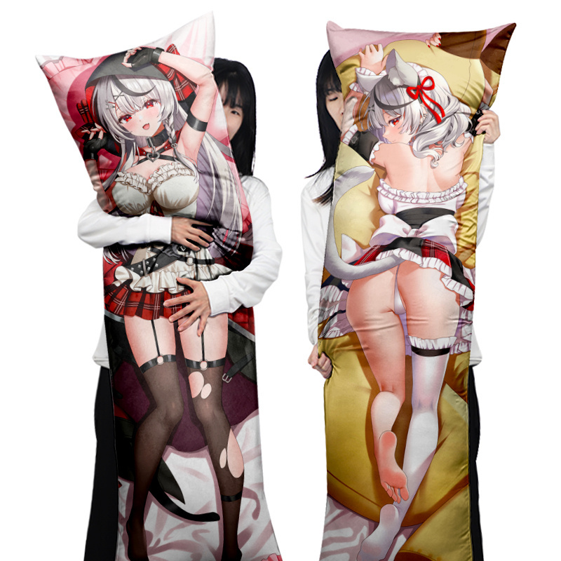 Custom print anime Vtuber Sakamata Chloe Kuroe Hololive Cute Girl Long Size Body Pillow Covers Cases