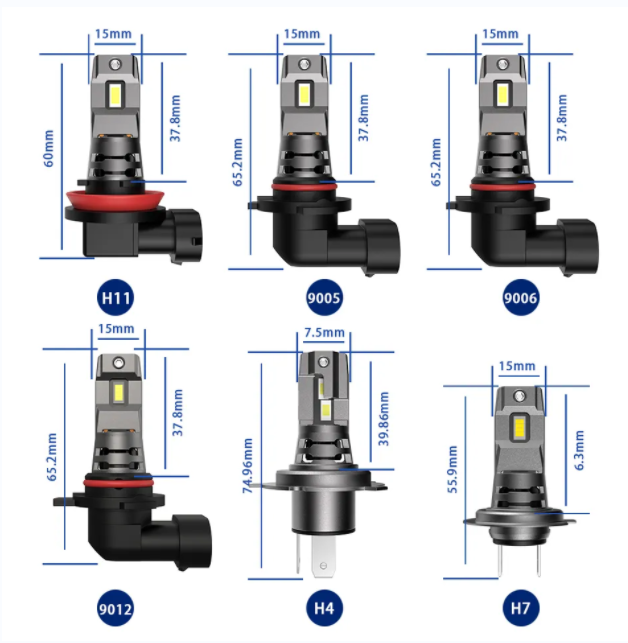 Auto lighting system car lights Z1 35W 3500LM small led headlight replacement bulb h1 h3 h4 h7 880 881 9012 h15 h11b