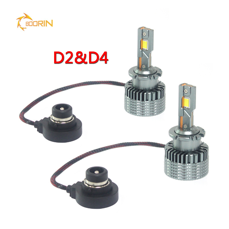 led light car12V 6000K white color  D2 D4 D2s D4s d2r led headlight bulb