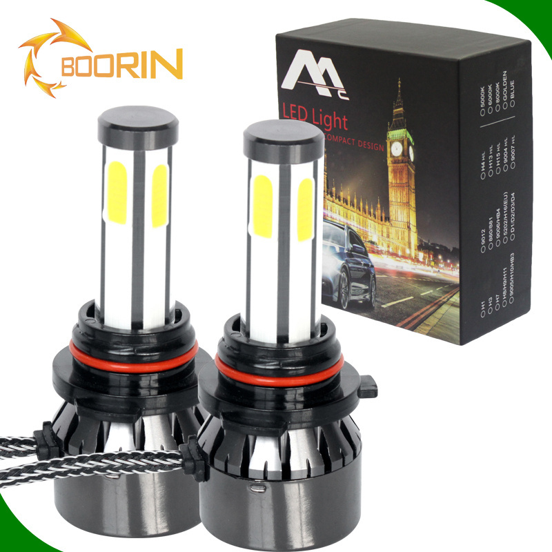 Boorin&Matec led light headlight 80w hi 40w lo led fog light h7 color change rgb led bulb h4 h1 h3 h7 h8 h11 9006 h13 9005 9004