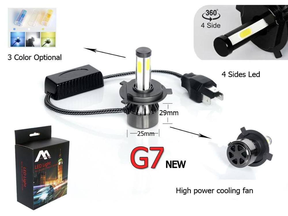 12v Mini G7 auto headlight 80w 8000lm replace 35w hid xenon led bulb h1 h3 h4 h7 h11b h11 h11a 9012 5202 880 881 d1s d2s d3s d4s