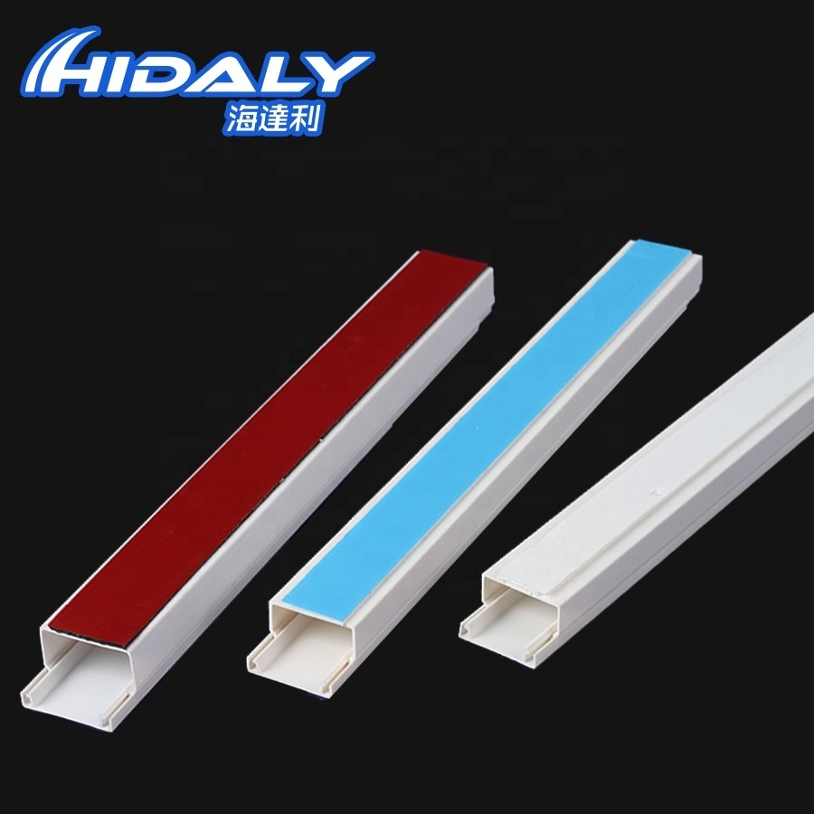 Decorative waterproof fireproof rigid pvc cable cover wiring casings with adhesive 10x10 12x8 12x12 15x10 14x7