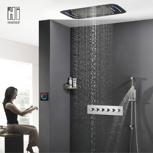 Bathroom thermostatic concealed Led shower faucet mixer