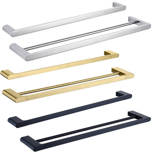 Stainless steel brushed gold bathroom single towel bar holder